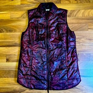 Chico's Zenergy Reversible Vest Snake Print Red/Black‎ Size 1 (M 8-10)